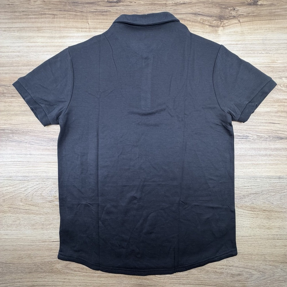 BYLT Premium Basics Mens Comfort Wool Short Sleeve Polo Black Medium NEW - Picture 5 of 7